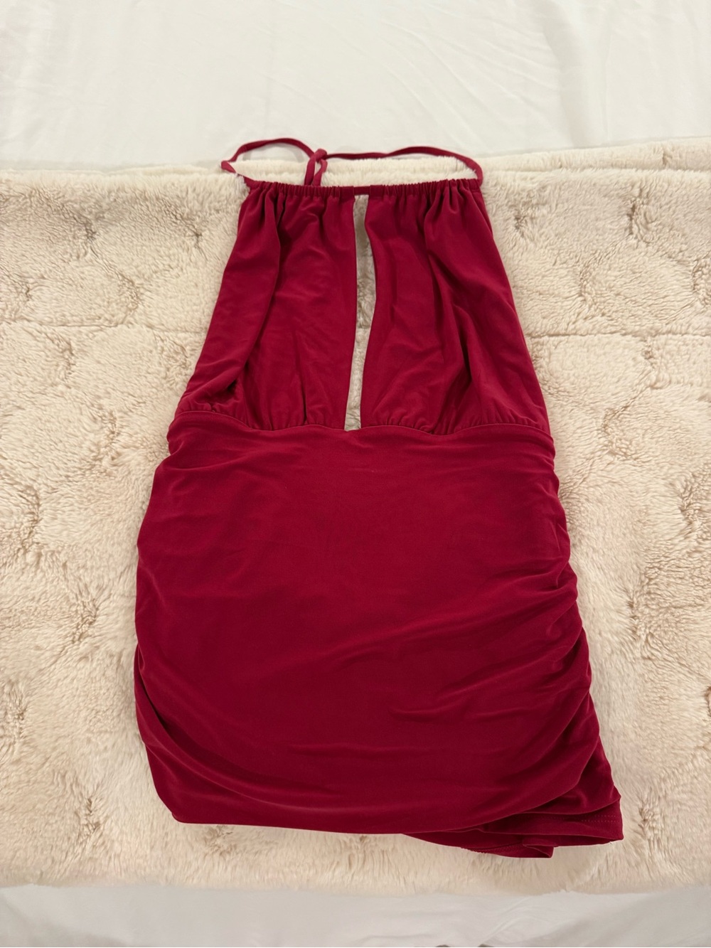 Aritzia Deep Red Halter Tank Top